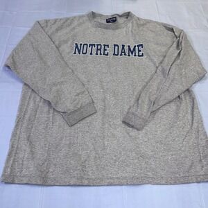 Notre Dame JanSport‎ XXL Gray Long Sleeve T-Shirt NCAA College vintage